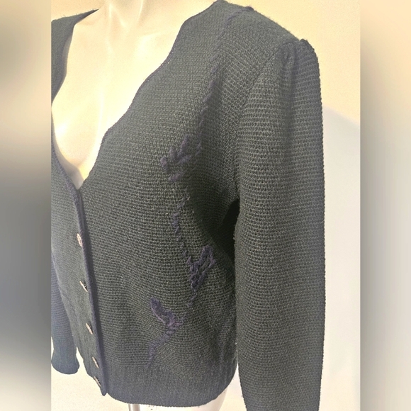 Petressa Pure New Wool Embroidered Size 40 Vintage - Picture 7 of 10